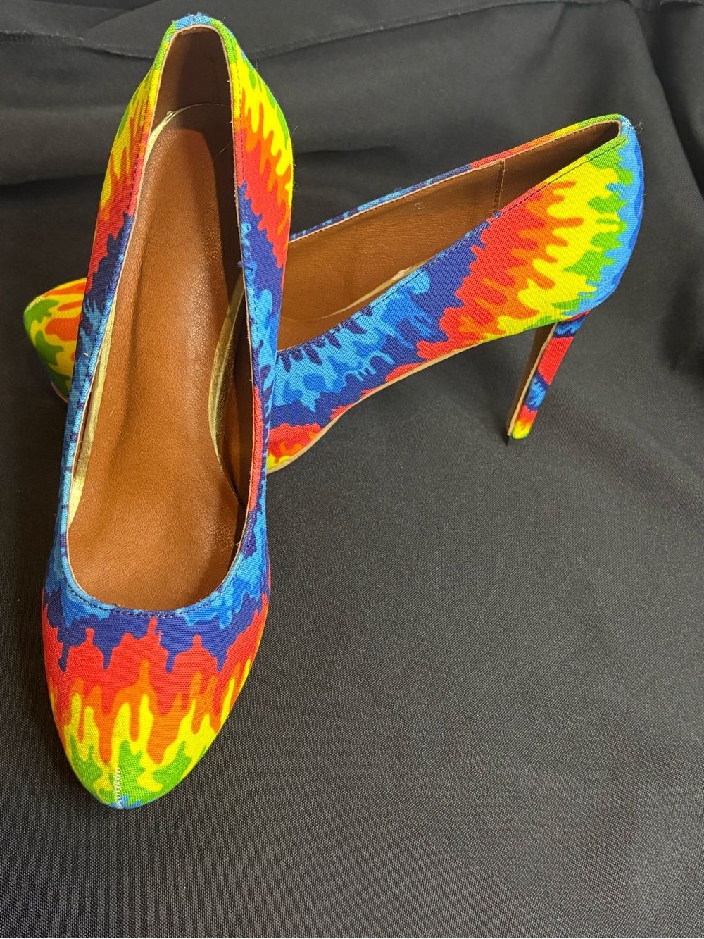Amazon Women's Multicolor Rainbow Wave Stiletto Heels